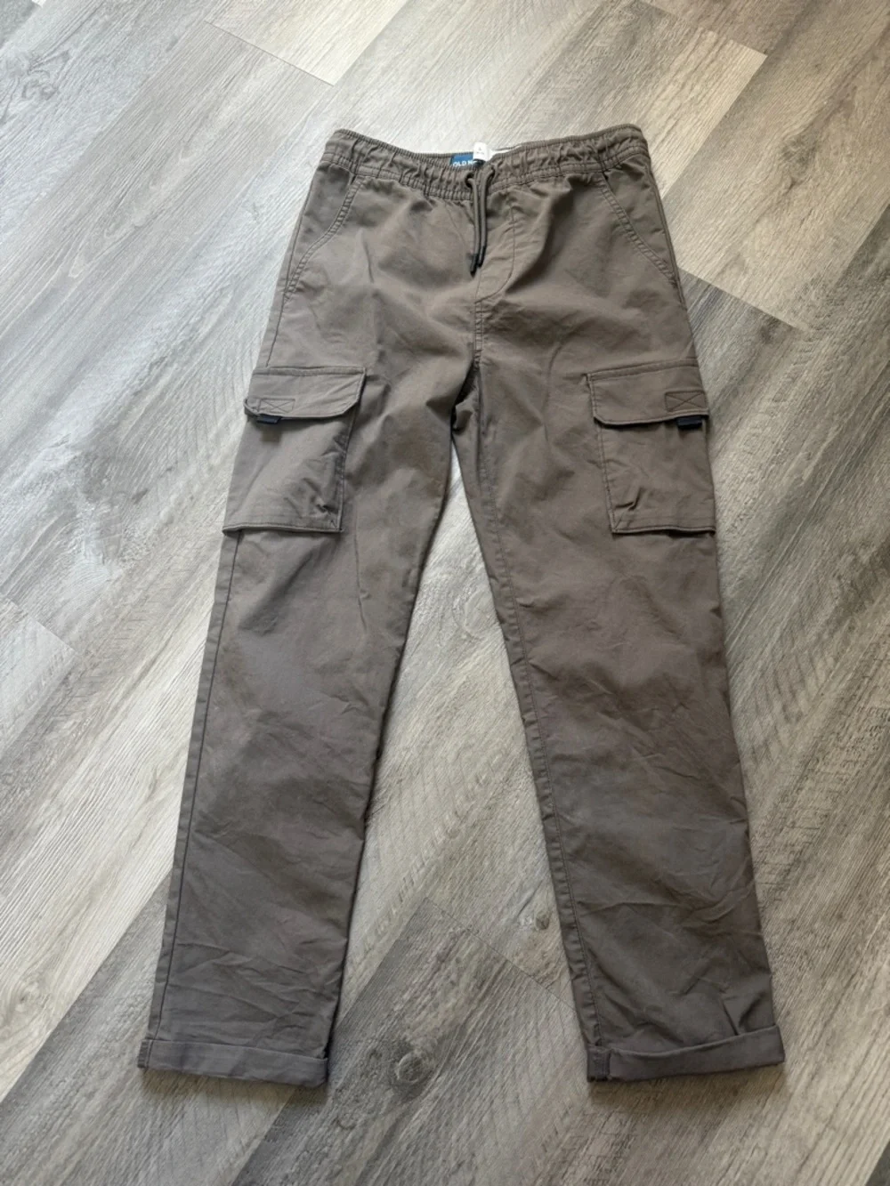 Cargo Pants Quick Dry Tech Taper Boys Large Gray Elastic